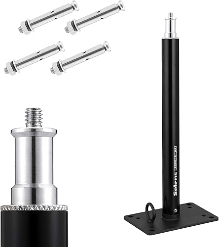 Selens Soporte de techo para cámara de estudio fotográfico de 11 pulgadas, brazo de brazo de montaje en pared para luz de video de estudio