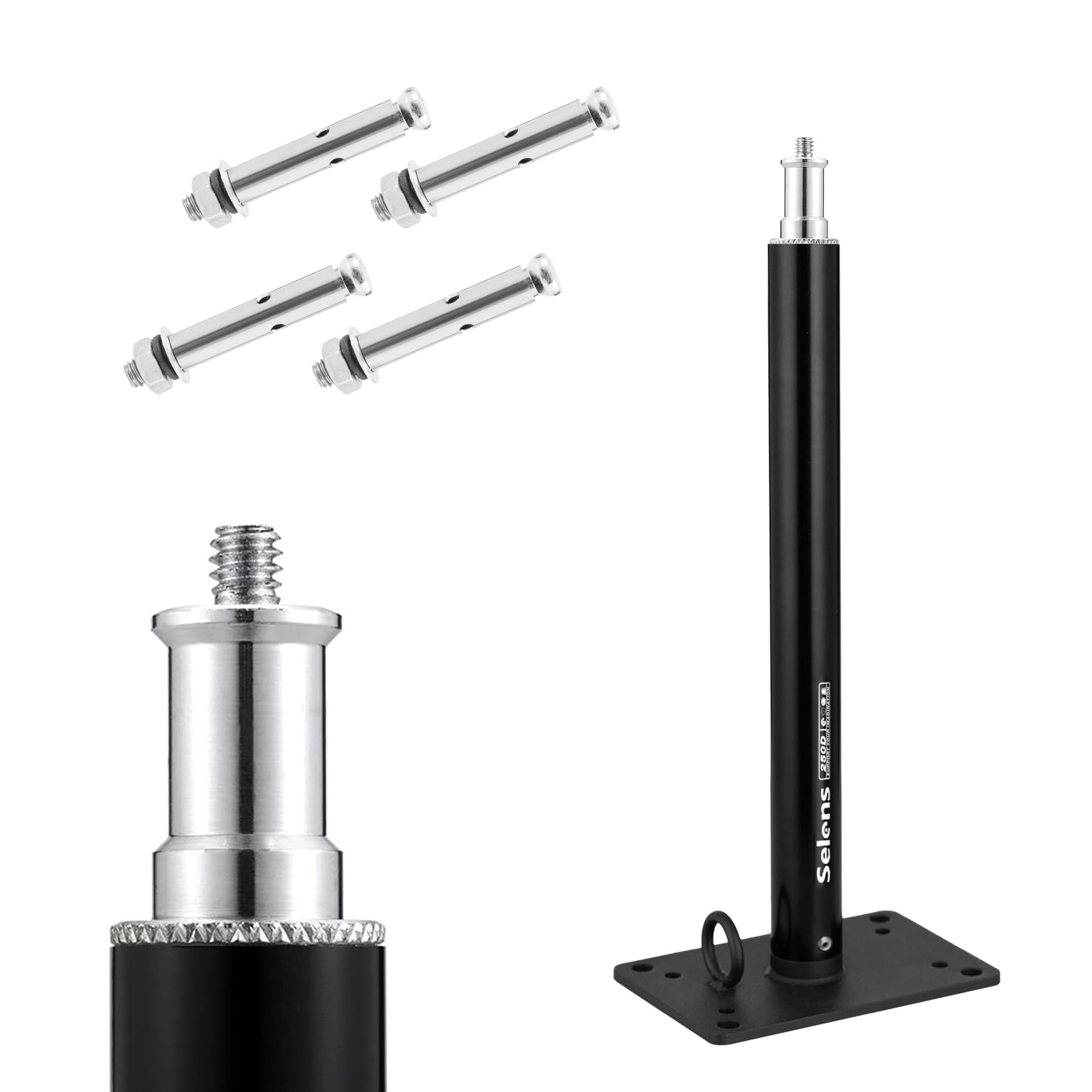 Selens 11" Photo Studio Camera Ceiling Mount, Wall Mount Boom Arm for Photo Studio Video Light, Umbrella, Ringlight, Monolights Photography with 1/4"