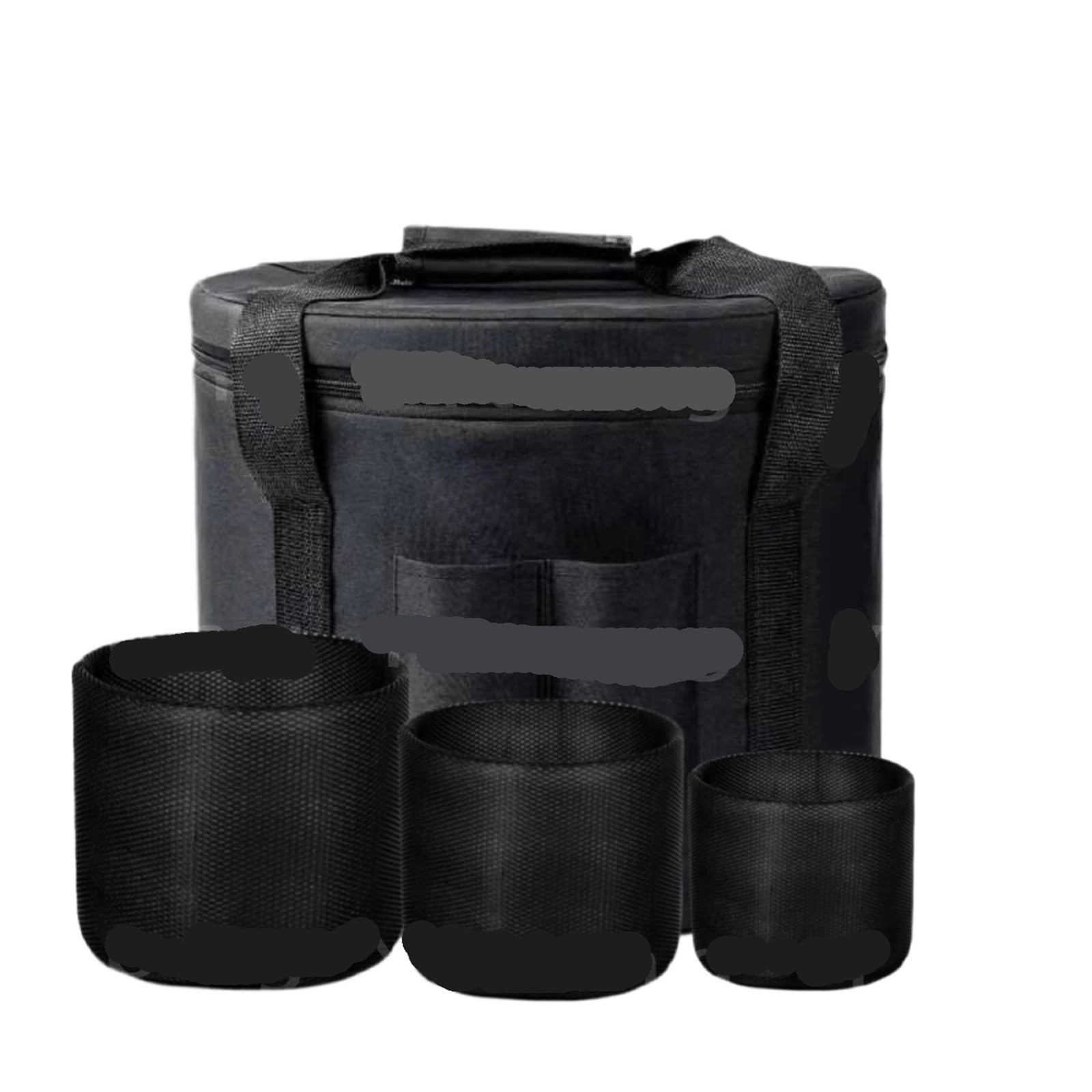 Portable Music Bowl Bolsa de transporte Purple Color Bag and Protective Inserts Set for Crystal Singing Bowls Lightweight Travel for(12inch bag with 6 8 10layers)
