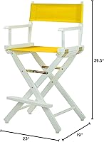 Vista 79 de Silla de Director de 18" Marco Blanco Lona Rosa