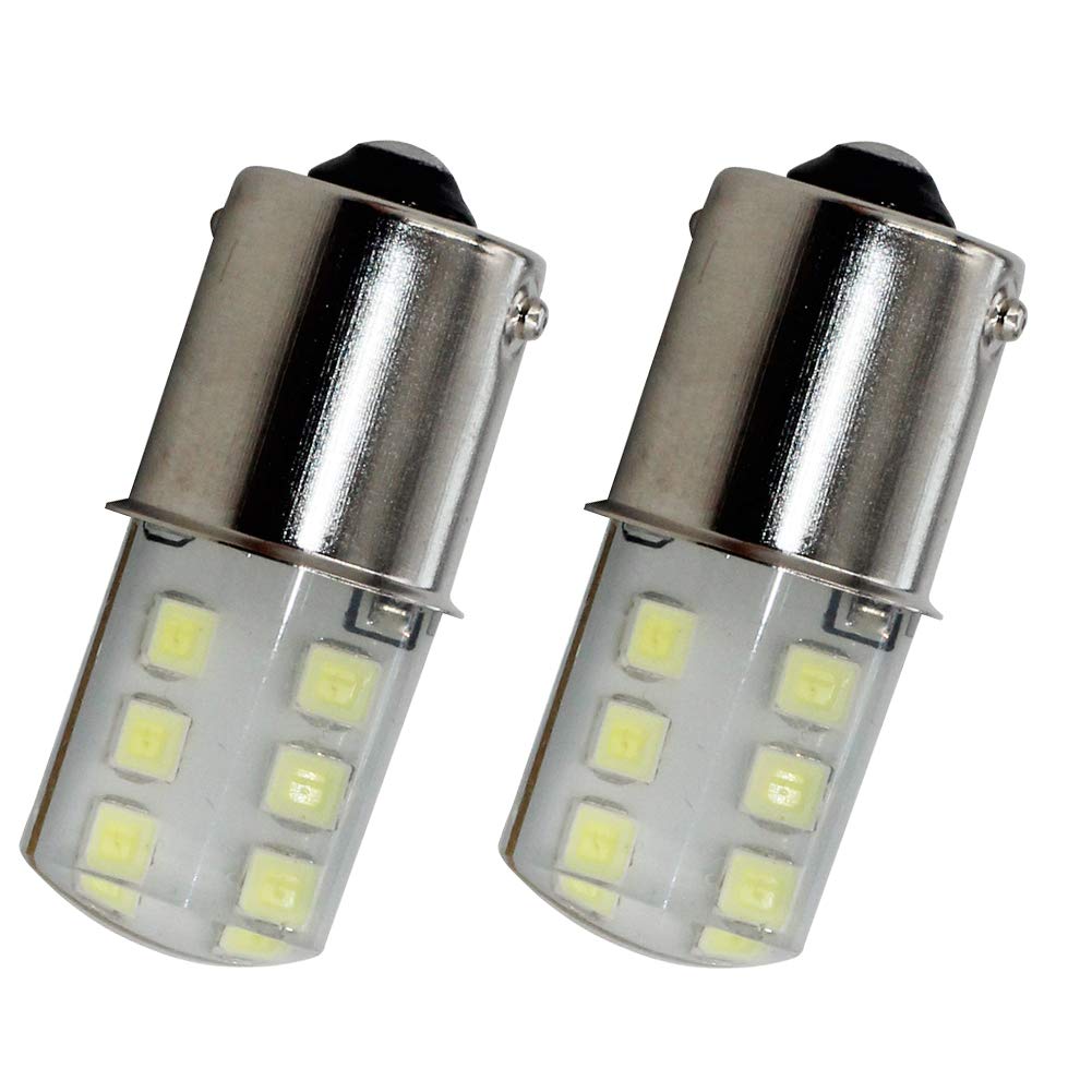 Yolu 2-Pack Super Bright 1156 LED Bulbs White 2835 12-SMD 2.5W for 1141 1003 1073 BA15S 7506 LED Lights Replacement for Back Up Reverse Tail RV Lights