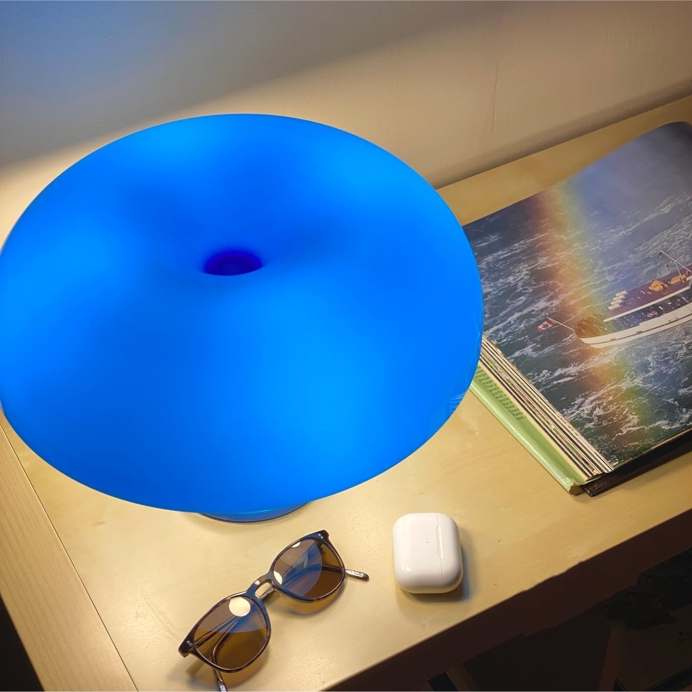 Pilz Lampe, Pilz Lampe,Mushroom Lamp Für Raum Ästhetische Moderne Beleuchtung Für Schlafzimmer Kühle Retro Wohnzimmer Dekor (Blau)