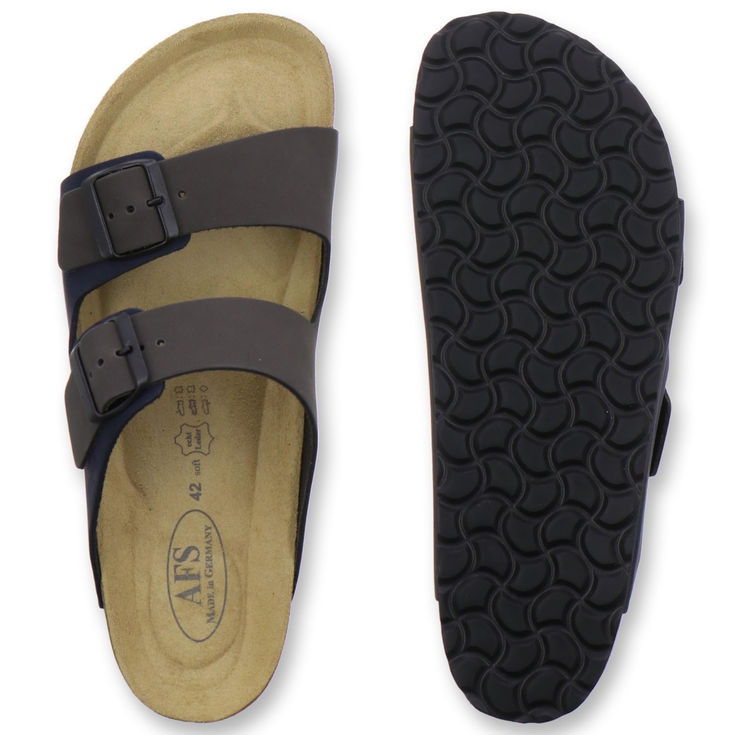 AFS-Schuhe 3100 Mules confortables en cuir pour homme, chaussures pour la maison et le travail, fabriquées en Allemagne