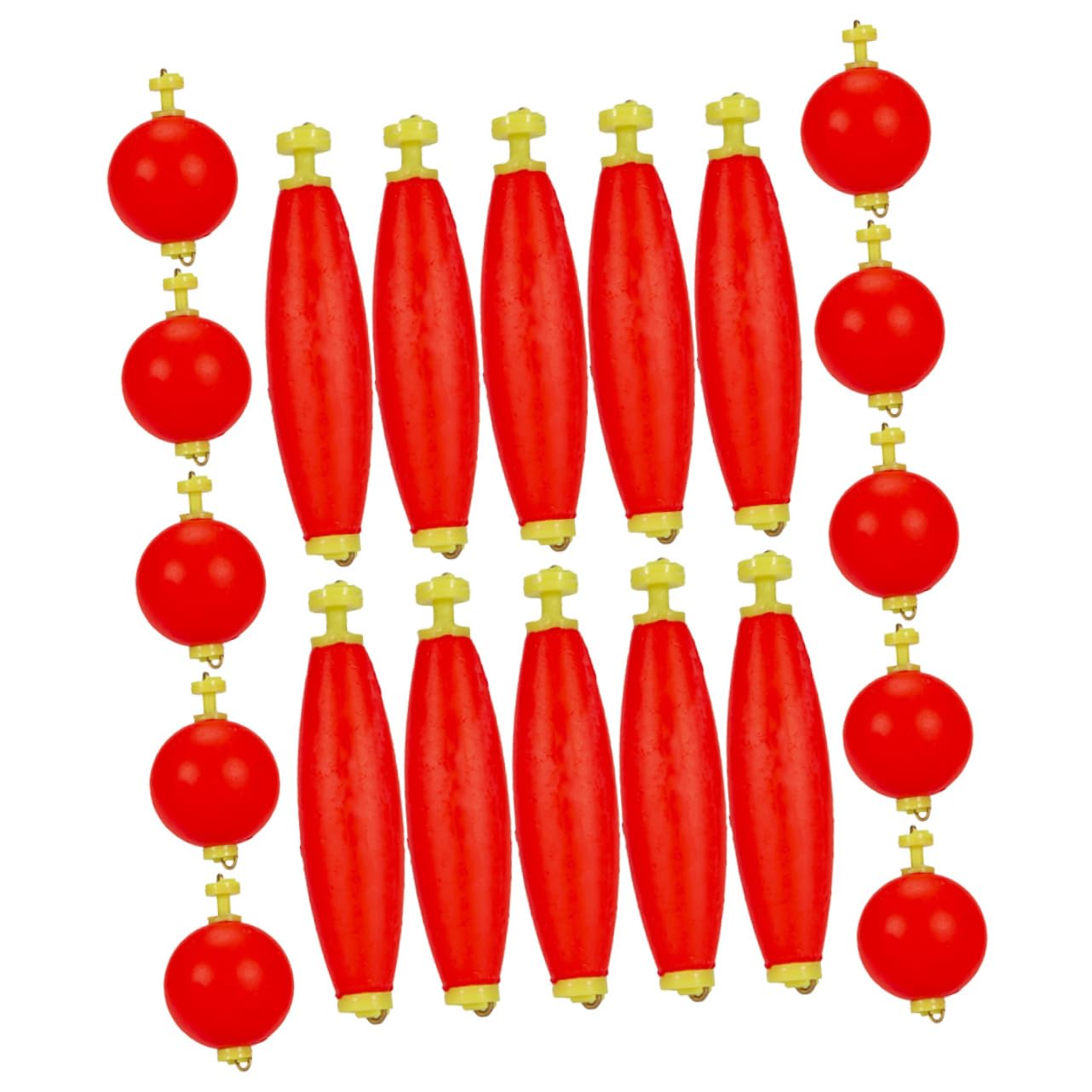 VANZACK Lot De 4 Flotteurs De Pêche Leurres en Mousse pour La Pêche À La Mouche en Mer Ruisseau Lac Accessoires 20 Pièces X 4