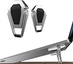 Laptop Stand Portable,Zinc Alloy Laptop Mini Stand,Laptop Riser Invisible,Ergonomic Laptop Stand Cooling Suitable for 12-20 Inches Laptop.(Silver-2pieces)