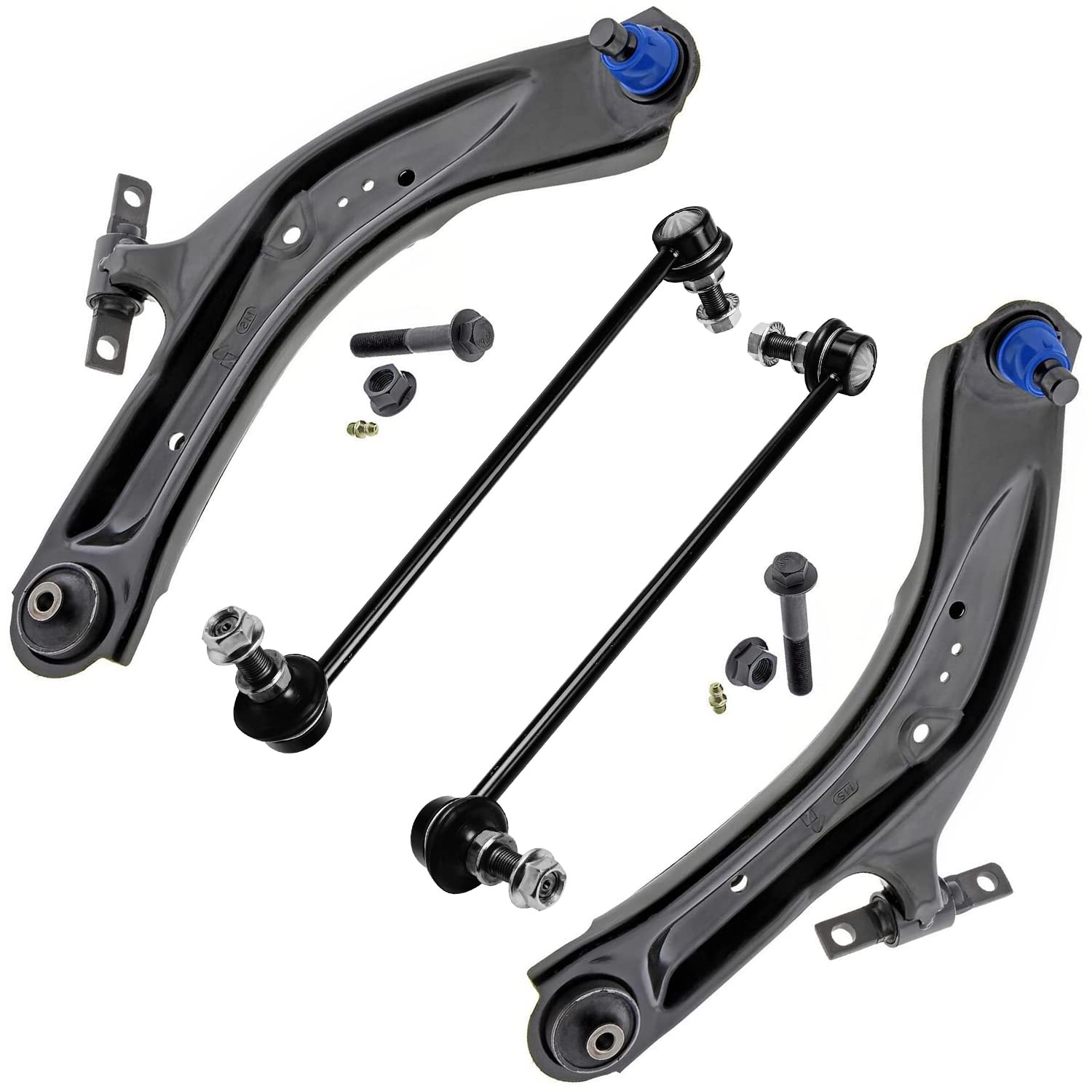 Photo 1 of Detroit Axle - Front Lower Control Arm w/Ball Joint + Sway Bar End Links Replacement for 2014-2019 Nissan Rogue Sport - 4pc Set