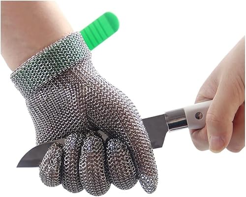 HynJGih Cut Resistant Glove Safety Work Chainmail Cut Resistant Gloves For Left And Right Hands