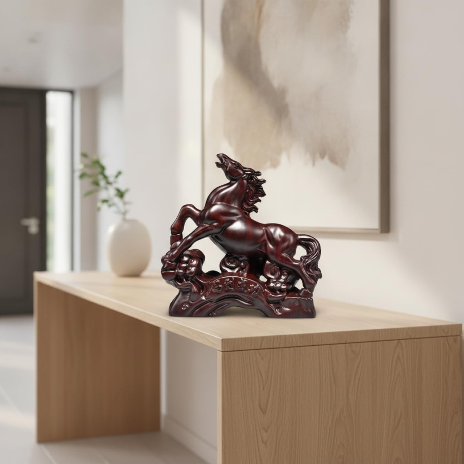 Figura Pulida Pieza Artística | Tallado, Escultura, Elegante, para Oficina, 40CM