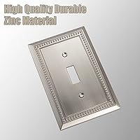 Vista 2 de Henne Bery Sunken Pearls - placa decorativa de pared para interruptor (Palanca simple, 2 unidades, níquel satinado)