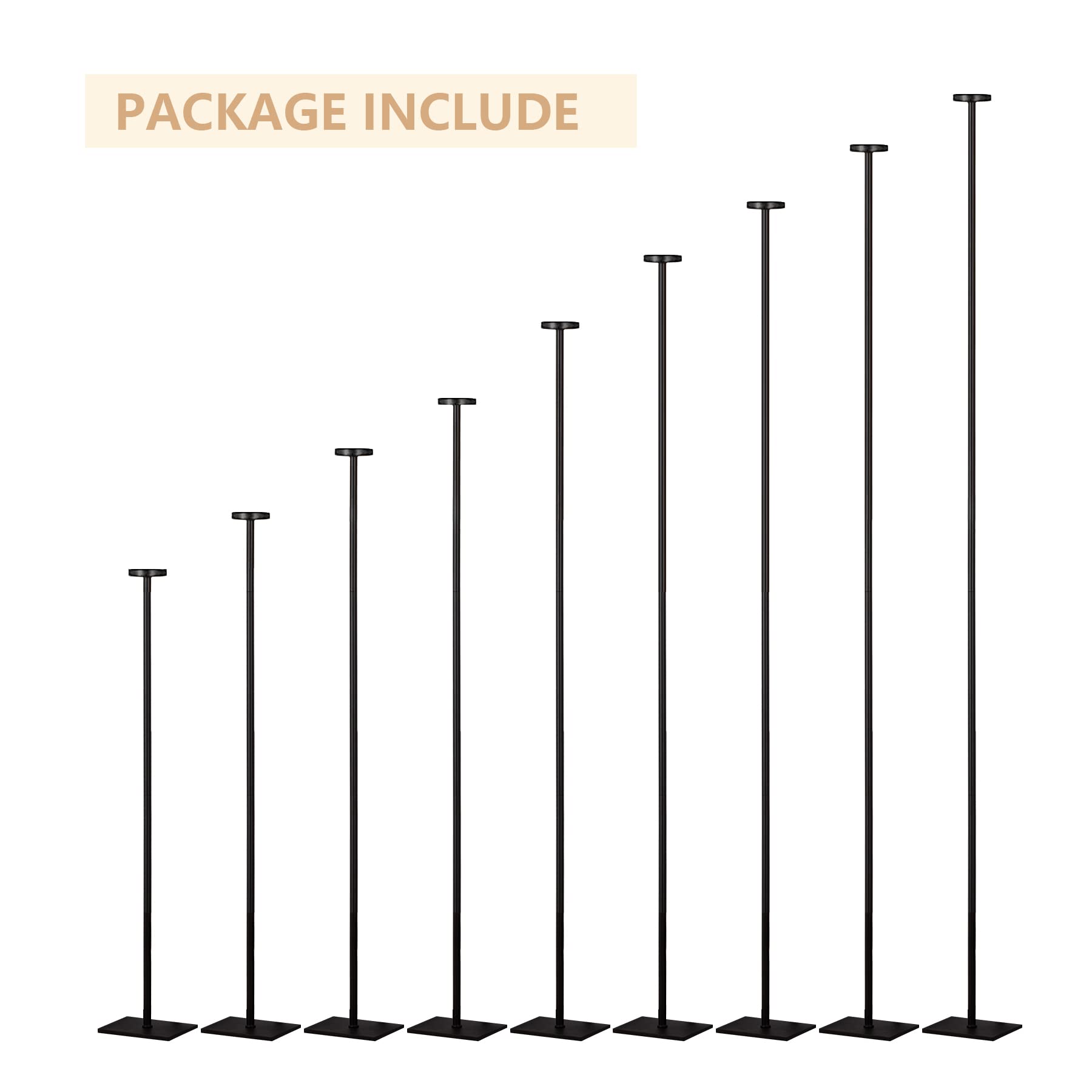 Candelabro da pavimento alto 9 bracci portacandele per centrotavola di nozze, 152,4 cm candeliere in metallo nero per pilastro candele Tealight per feste cerimonia corridoio ricezione