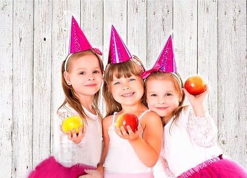 Dudaacvt 8X6Ft Vintage Wood Backdrop Retro Rustic White And Gray Wooden Floor Background For Photography Kids Adult Photo Booth Video Shoot Vinyl Studio Props #TOP1