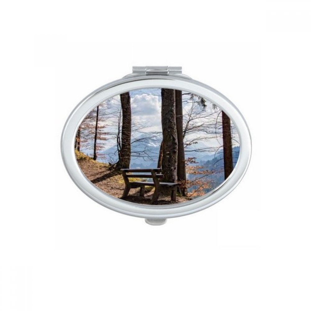 Miroir de poche mignon petit cadeau pour femme avec illustration sciences forestières et nature