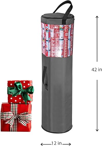 Miniatura 6 de Primode Bolsa de almacenamiento de papel de regalo  Organizador de papel de regalo debajo de la cama para almacenar múltiples rollos de papel de