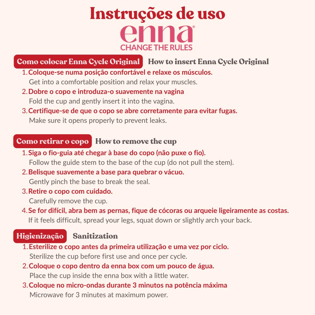 enna cycle original - 2 Copas Menstruales Y Caja Esterilizadora, TALLA M