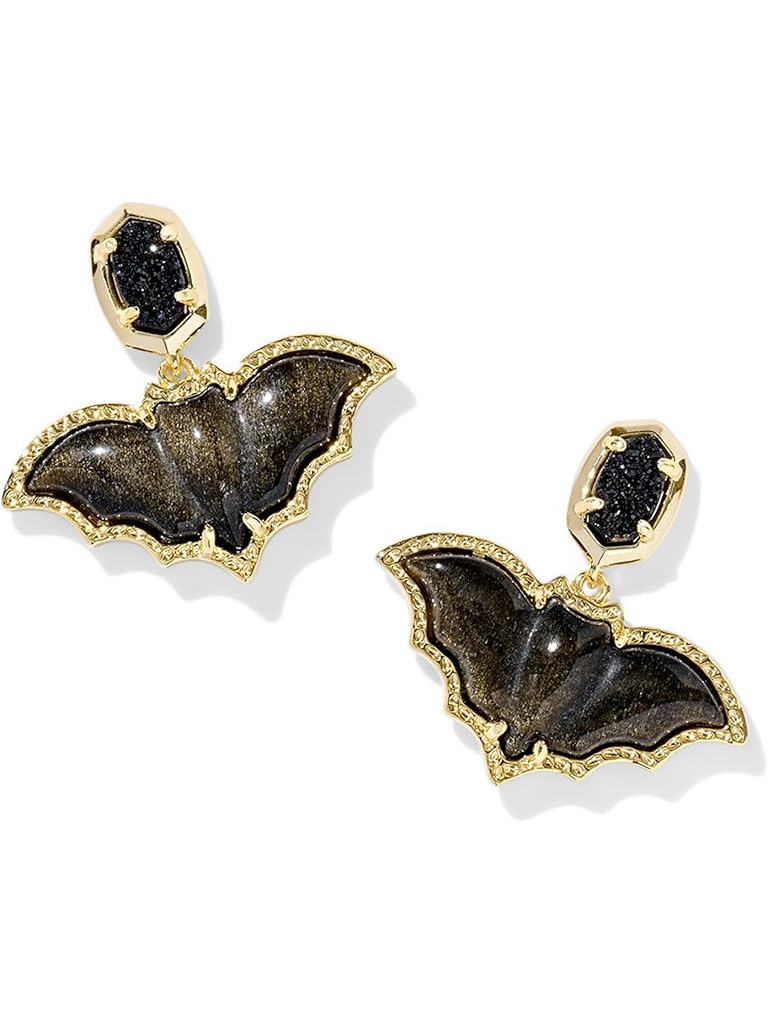 Gold Kendra Scott Bat Drop Earrings