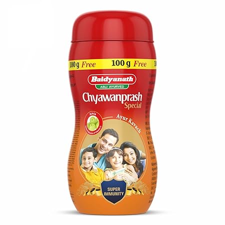 Baidyanath Nagpur Chyawanprash Special, 1kg + 100g Free |Natural Immunity Booster for Adults & Kids - Enriched with 47 Vital Ayurvedic Ingredients