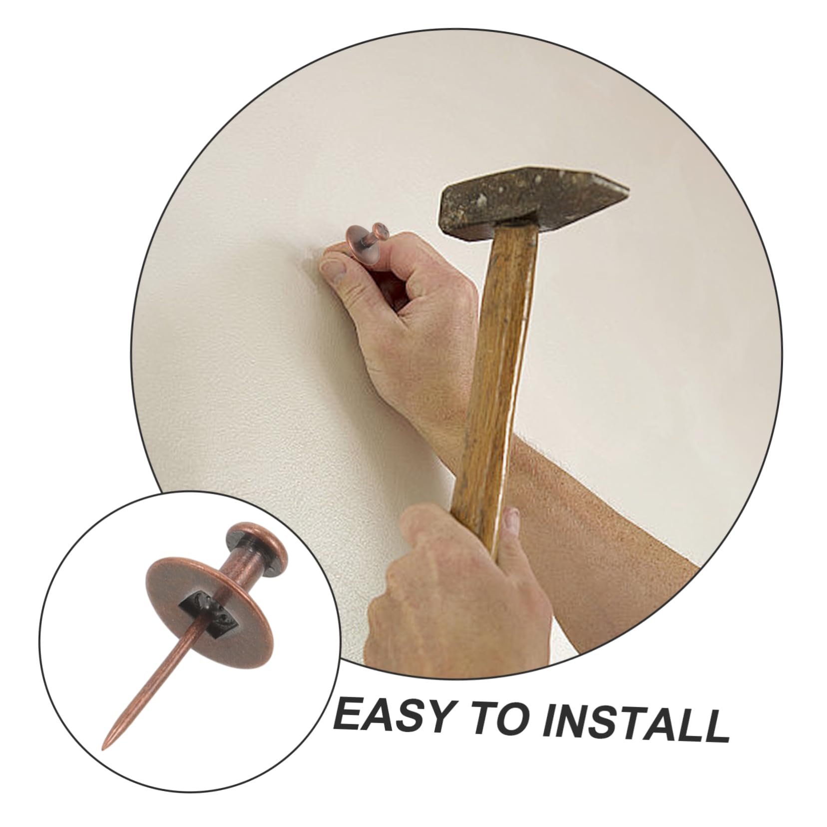 Uonlytech 80pezzi Chiodi Per Appendere Di Ganci Decorativi Per e Chiavi Facili Da Installare Antico Per Pareti e Uffici