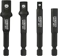 Kit de adaptador de soquete de impacto e porta-brocas magnético NEIKO 00244A, 4 peças