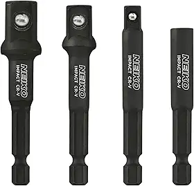 Kit de adaptador de soquete de impacto e porta-brocas magnético NEIKO 00244A, 4 peças