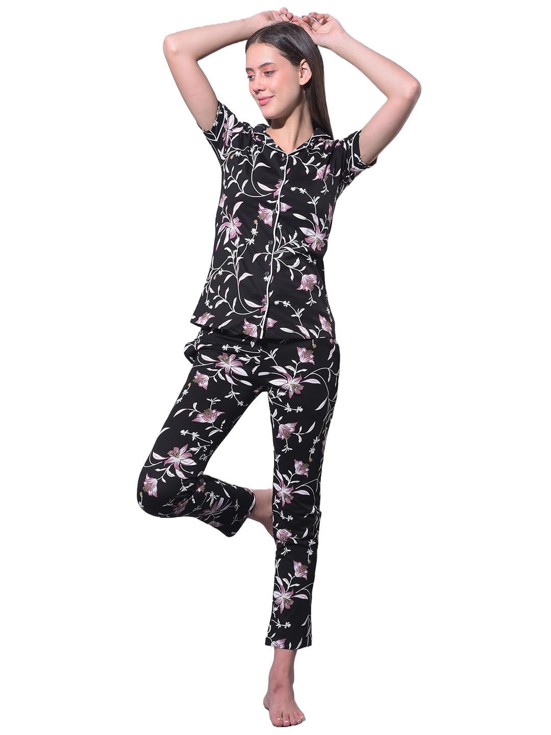 dollar Missy Women's Combed Cotton Shirt Pyjama Night Suit-picture-43