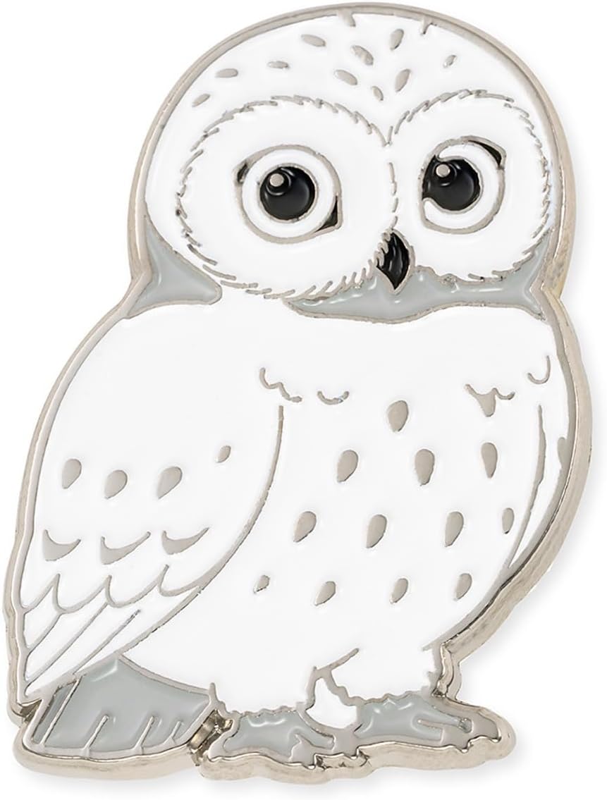 PinMart's Snowy Owl Enamel Pin – Cute Backpack Decorations, Lapel & Hat Pins, Perfect for Bags, Jackets, Backpacks, or Everyday Wear – Stylish Accessories for Gear
