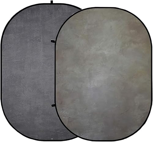 Kate Telón de fondo plegable para fotografía, fondo plegable de doble cara gris 2 en 1, para fotografía, para fotógrafos, video, para fotos, para