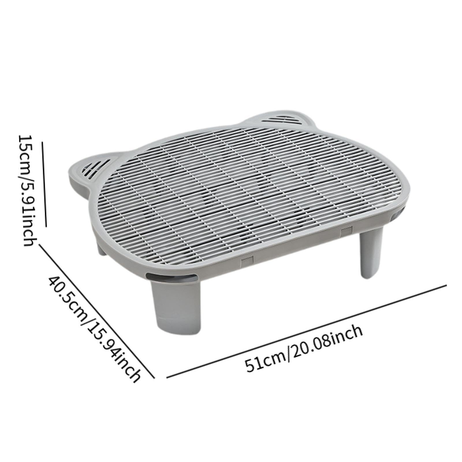 Tapis pour Litière de Chat, Tapis Récupérateur de Litière, Rampe pour Bac à Litière, Facile à Nettoyer, Double Couche, Accessoire pour Animaux, Gris