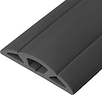 Vista 16 de Protector de cables de 5 pies con 3 canales UTW-CP501-BK, color negro de UT Wire Bronceado