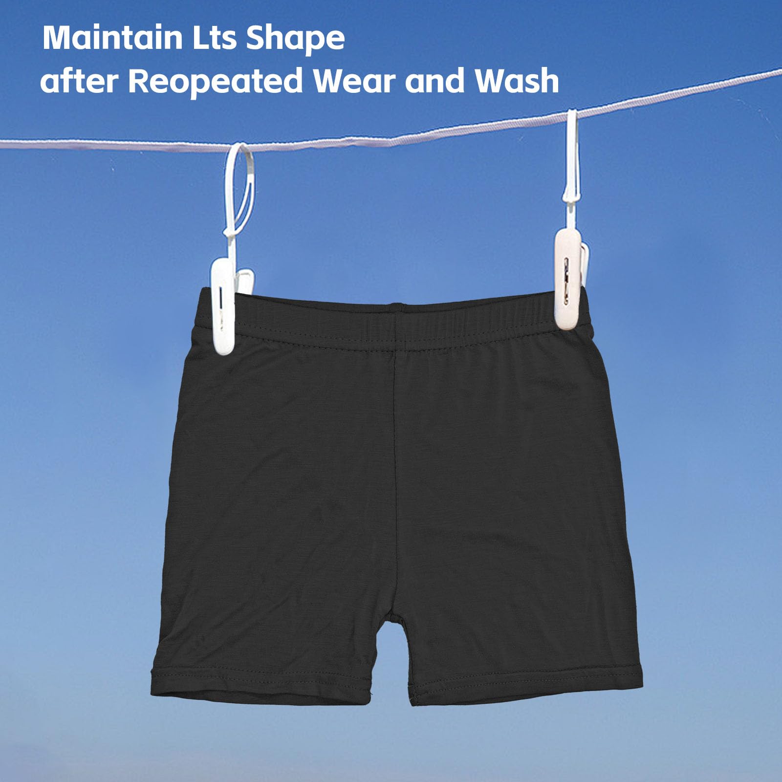 ZERULETS Vestito corto di sicurezza per bambine, traspirante, confezione da 8 pezzi, pantaloncini da ciclismo per bambini da 2 a 10 anni - 100 110 120 130 140