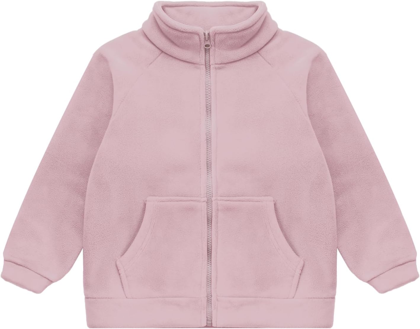 ACSUSS Polar Fleece Jacket for Girls Boys Outerwear Unisex Kids Warm Casual Coat Full Zip Fuzzy Thick Jacket
