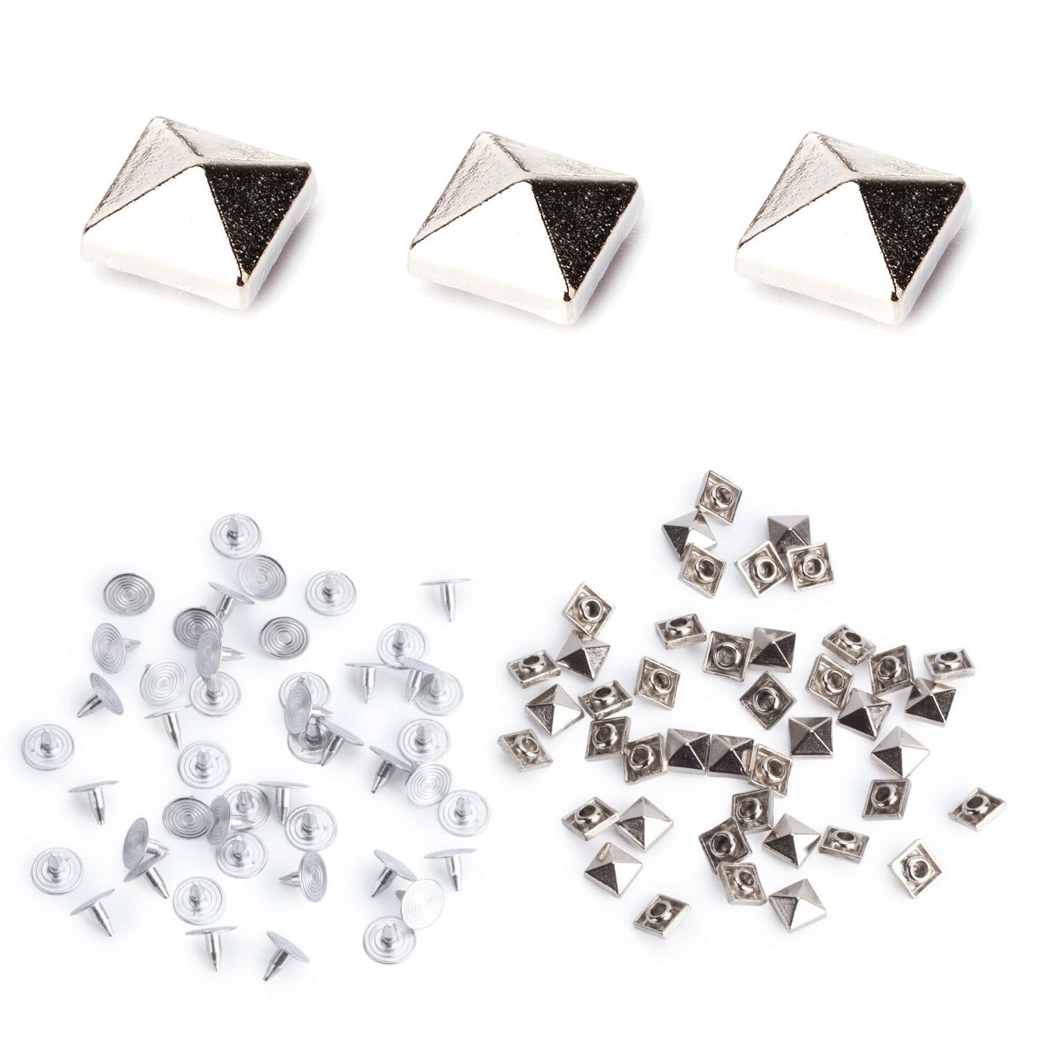 sourcing map 150 stuks vierkante piramideklinknagels voor kleding, 15