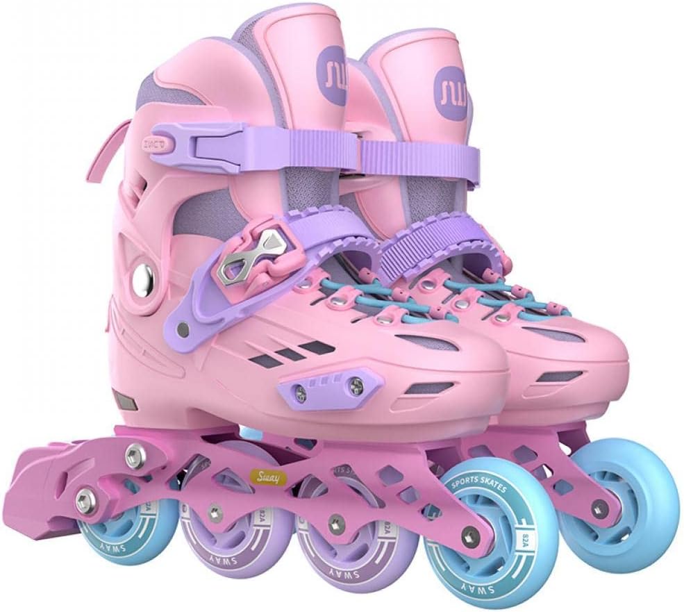 XUDREZ インラインスケート ローラースケート サイズ調整可能 発光 静音 通気性 プレゼント ヘルメット プロテクターコンボセ