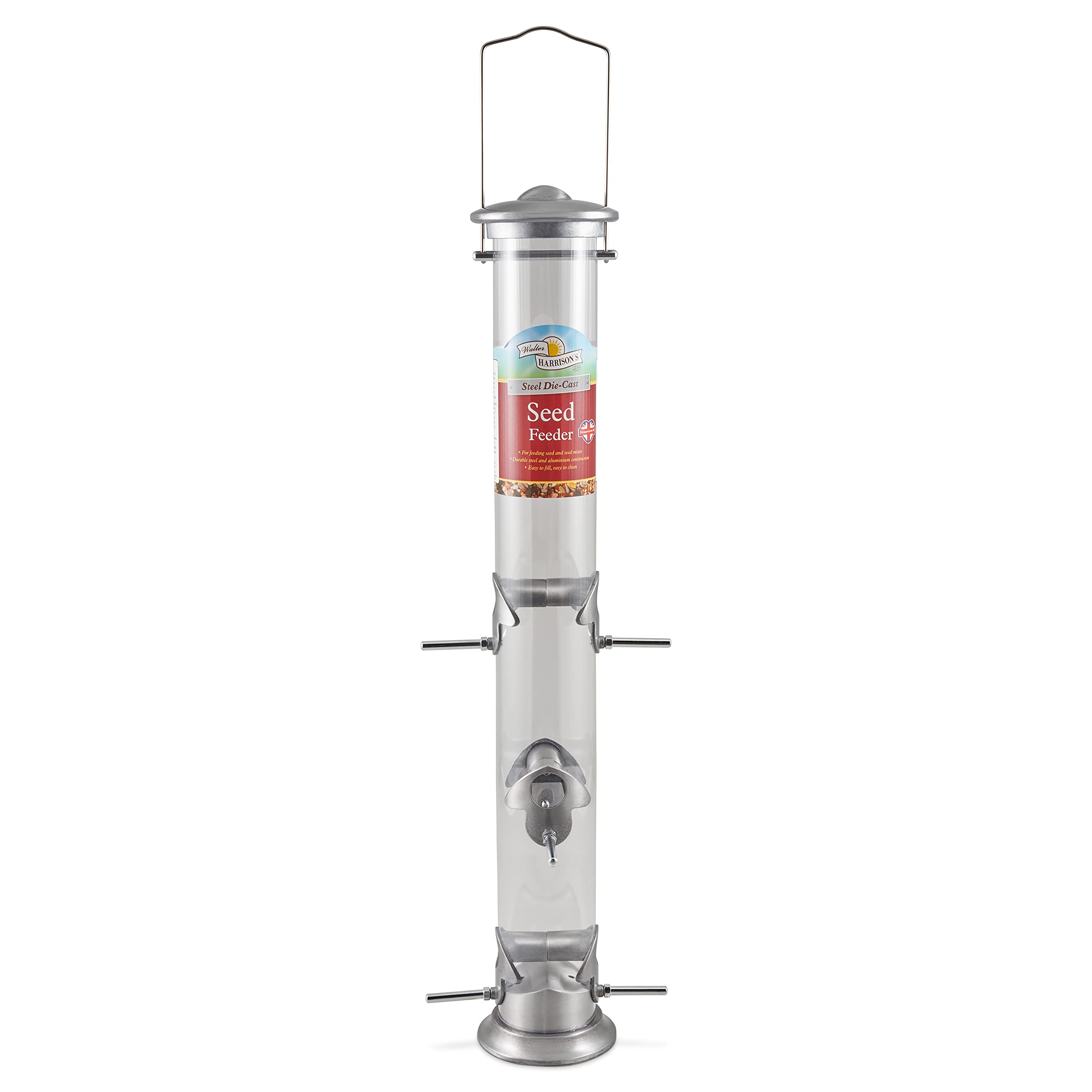 Walter Harrisons Walter Harrison's Brushed Steel Seed Feeder - 51Cm