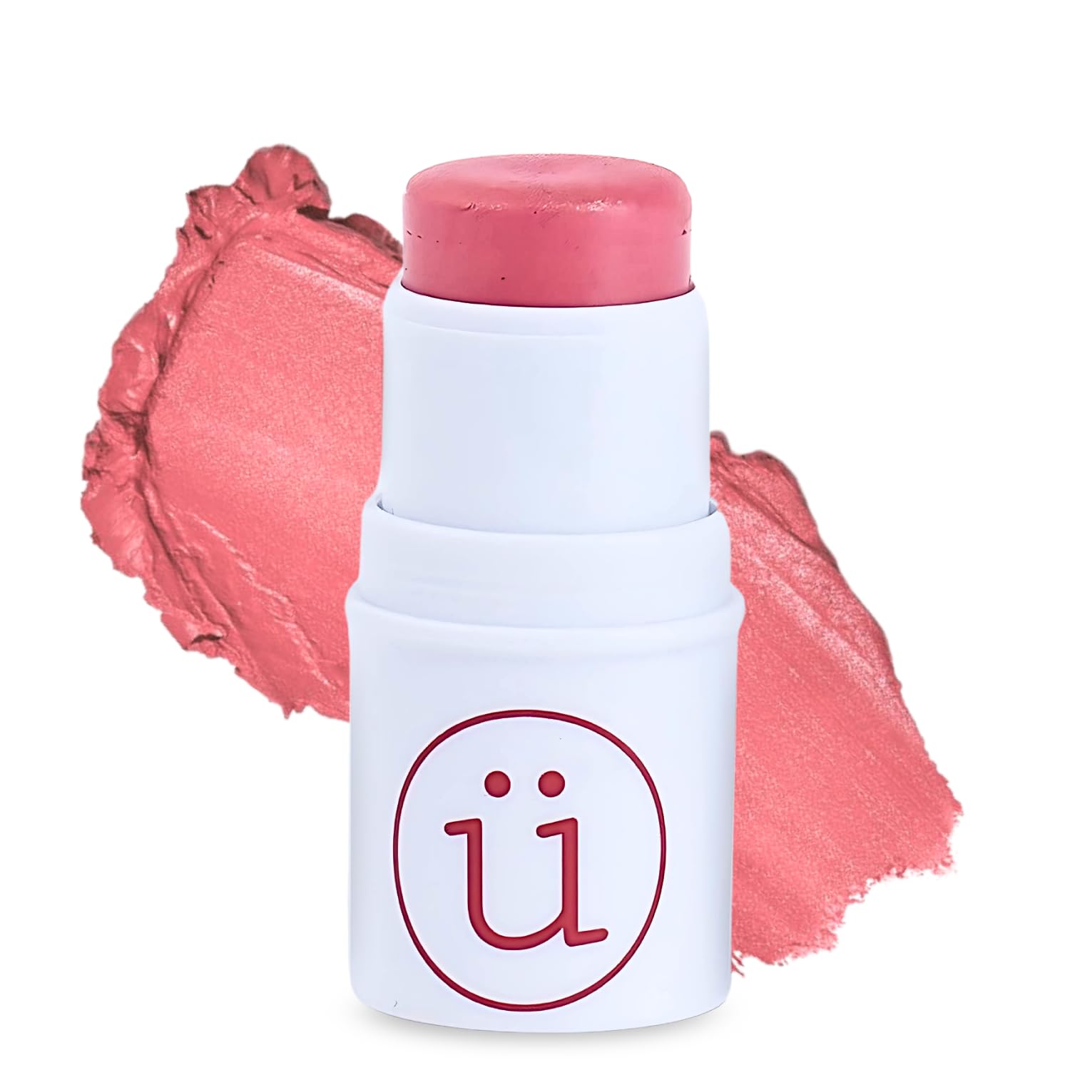 M2U NYC Pink Shimmer Cream Blush Stick – 3-in-1 Cream Blush for Cheeks, Lips & Eyes – Natural Dewy Finish with Shimmer – Lightweight Blusher for