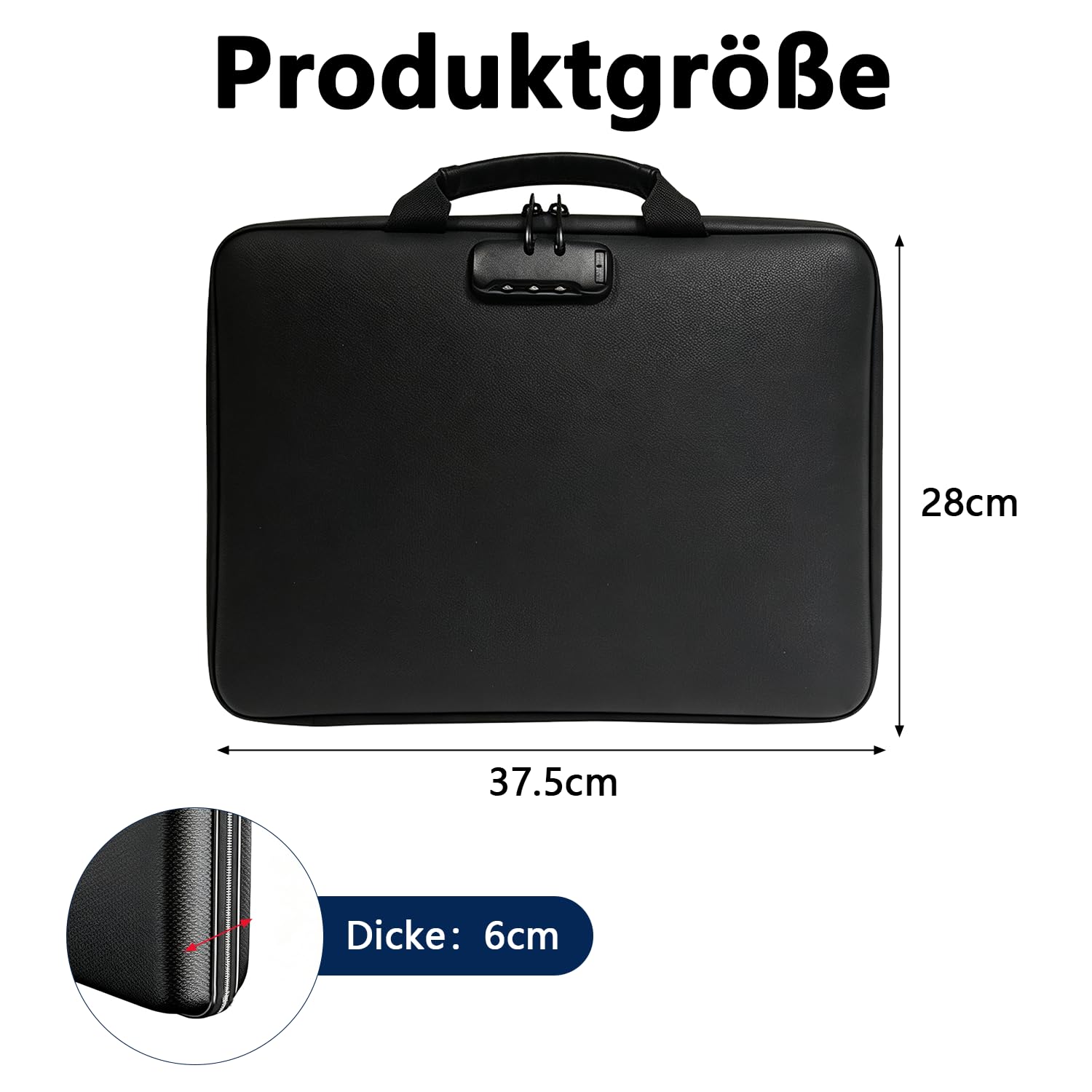 Porte-documents ignifuge avec serrure, boîte de rangement rigide avec 13 compartiments, organiseur de documents, portable, rangement de documents pour la maison, le bureau