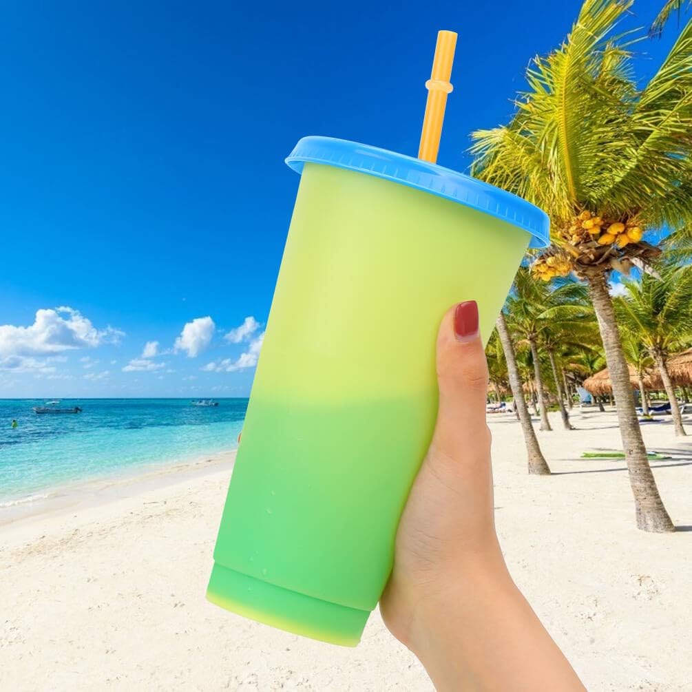 Hоttеѕt Sаlеѕ Reusable Color Changing Cups With Lids and Straws,Unbreakable Cold Drink Plastic Tumblers Bulk, Smoothie Cups,Party Cups, BPA Free Cups for Adults.5 Pack 24oz. Blасk Frіdау Clеаrаnсе Reusable Color Changing Cups With Lids and Straws,Unbreakable Cold Drink Plastic Tumblers Bulk, Smoothie Cups,Party Cups, BPA Free Cups for Adults.5 Pack 24oz.