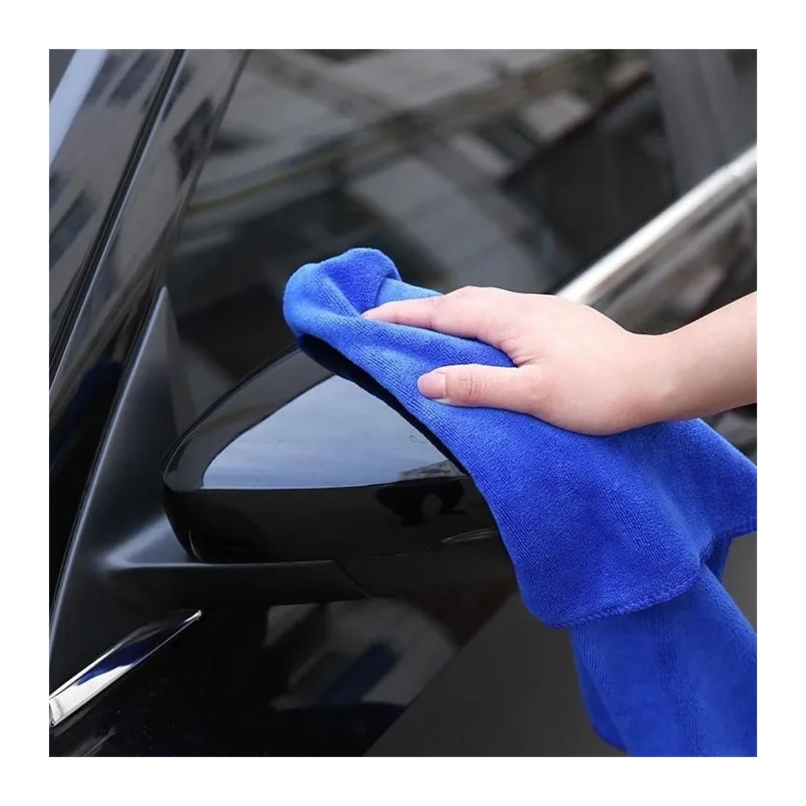 200pcs Microfiber Towels Car Wash Drying Cloth Blue Car Care Detailing Cleaning Polishing Duster Home Kitchen Washing Rags — view 4