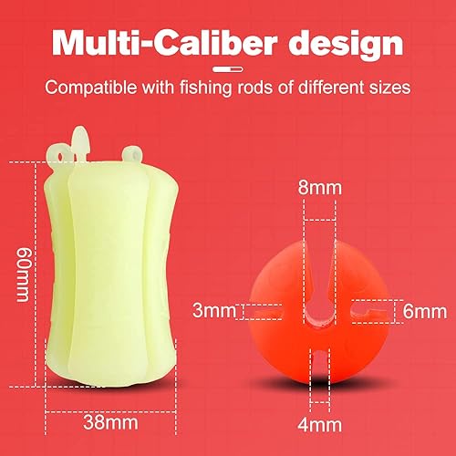 Miniatura 2 de Caña de pescar portátil, bola fija, clip de encuadernación para caña de pescar, bola de pesca, accesorios de pesca antideslizantes y elásticos para