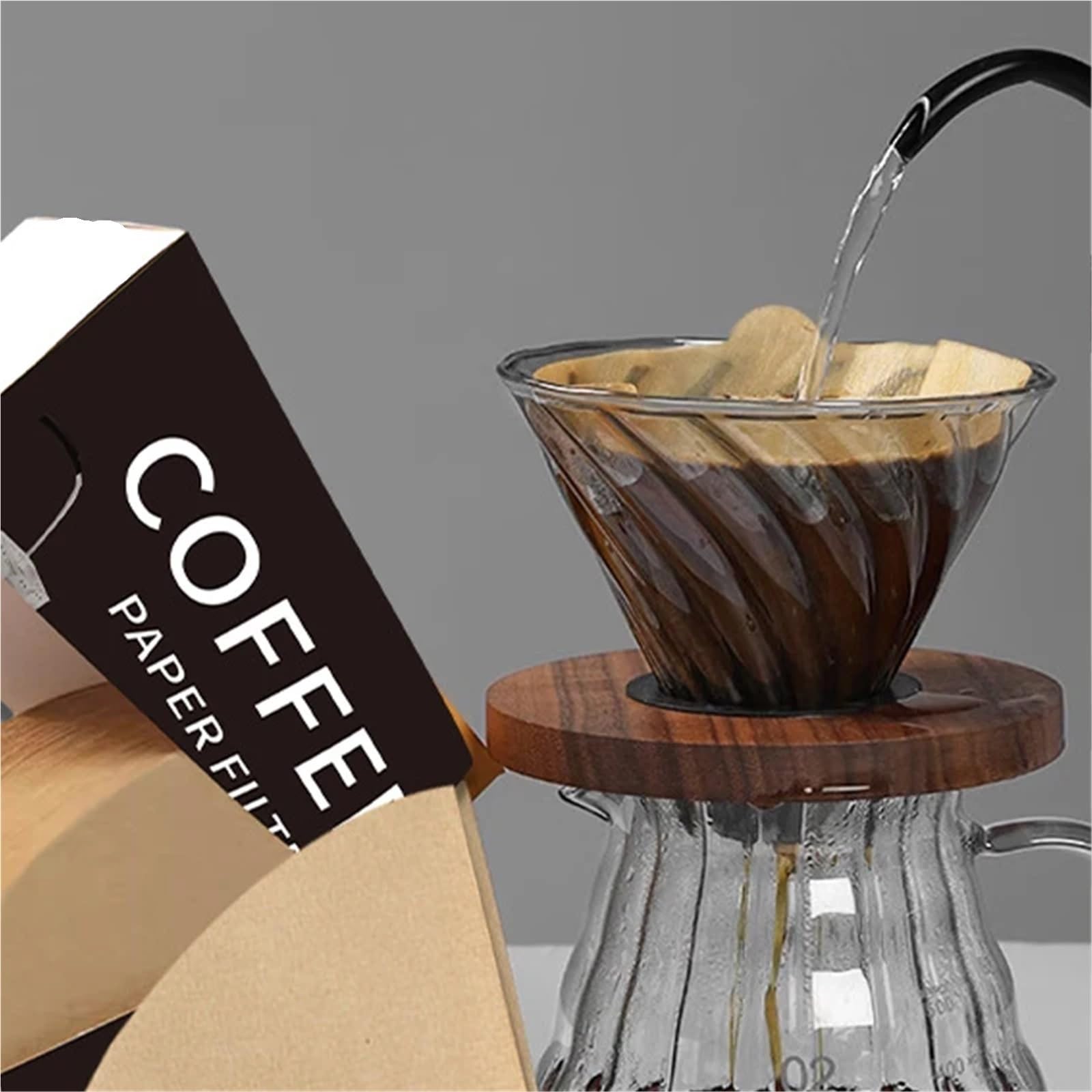600 pezzi di carta da filtro for caffè, for naturale, for interni, esterni, a goccia manuale Per Casa Cucina(12.5cm)