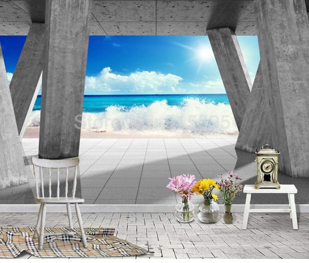 Papier peint mural personnalisé 3D effet pierre WLLLO 300x210 cm