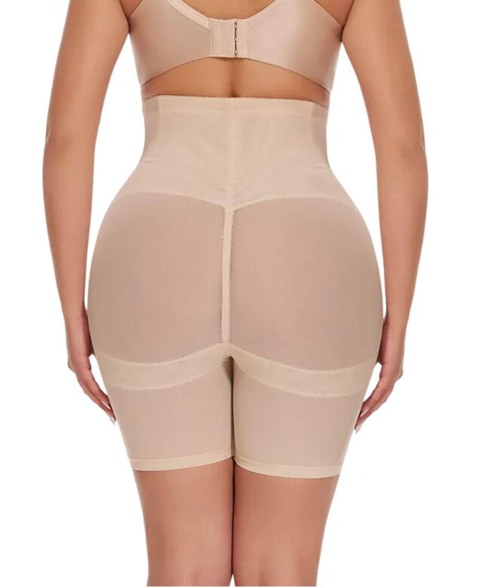 MMRTDJDR Shapewear podnośnika tyłek dla kobiet - Beżowa siatka z wysokiej talii poporodowe majtki Kariski, majtki, bezszwaniowe skrót od pobrania uda