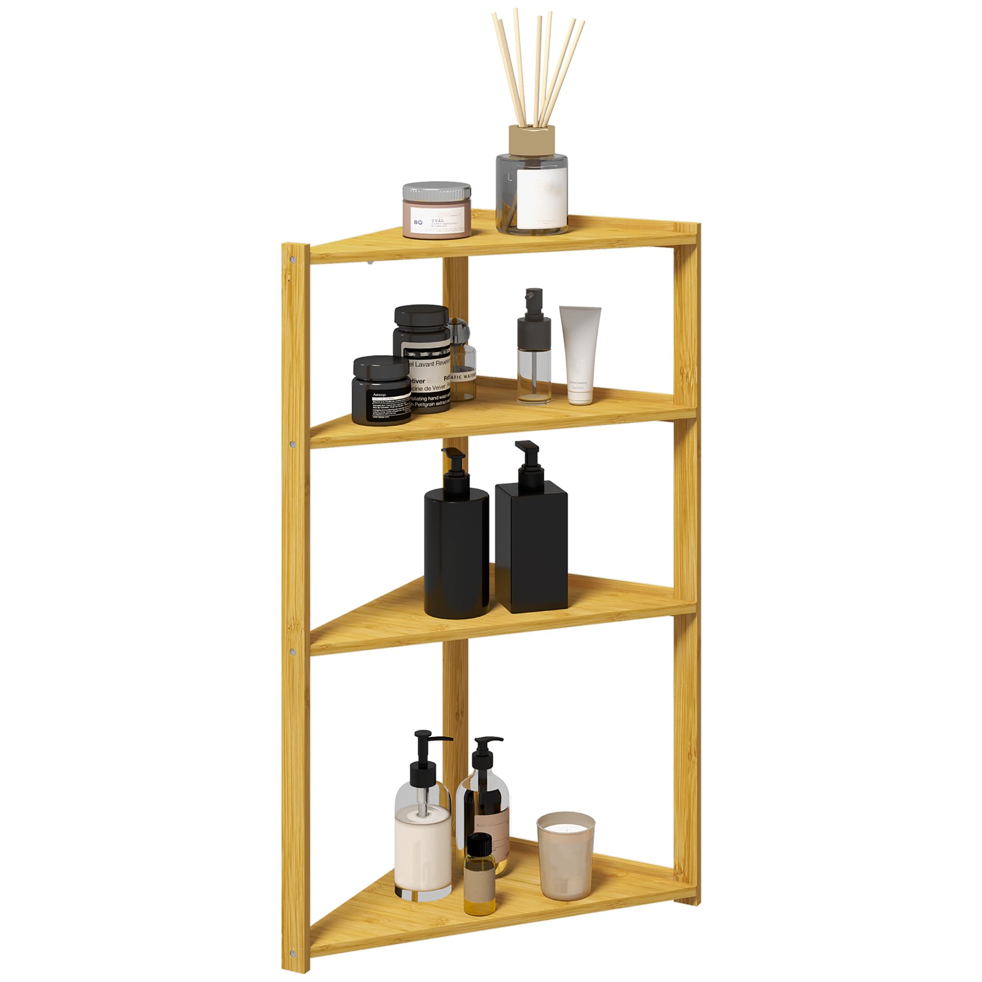 Étagères D'Angle Pour Salle De Bain Sans Forage, Tablette De Douche