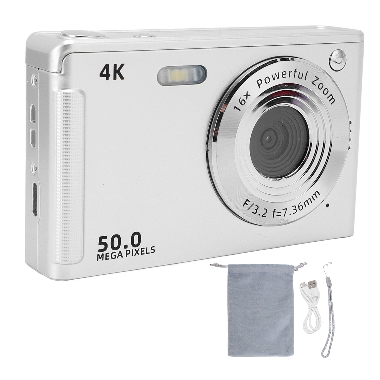 Amazon | デジタルカメラ、4K 50MPコンパクトデジタルカメラアンチ