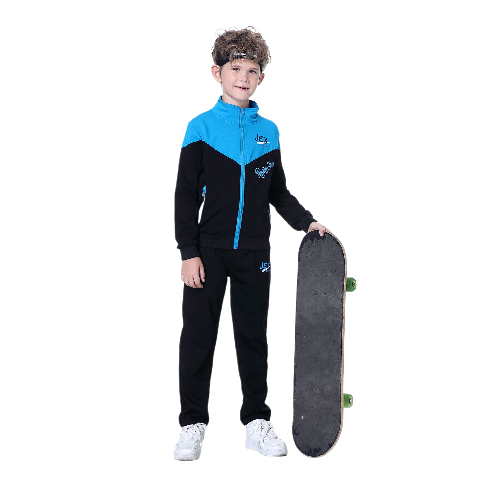 Survêtement Enfant Garçon Ensemble de Sport 3 Piéces Tenue Costume Vêtement de Jogging Sweatshirts