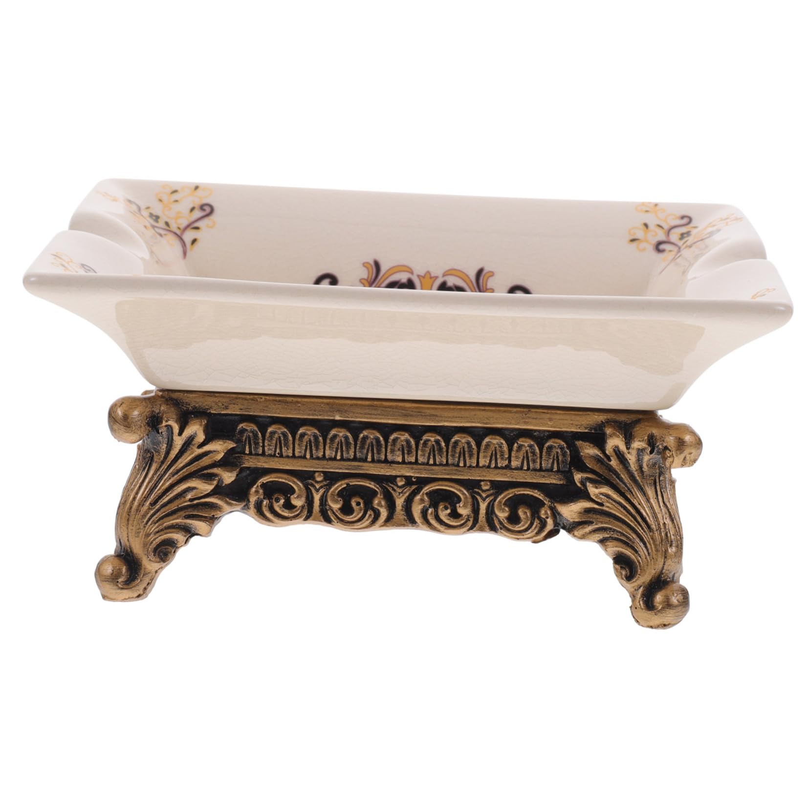 Jabonera de Cerámica Retro Europea para Baño, Encimera | Pastilla de Jabón y Esponjas, Colocación Estable, Entorno Ventilado y Limpieza Mantenida