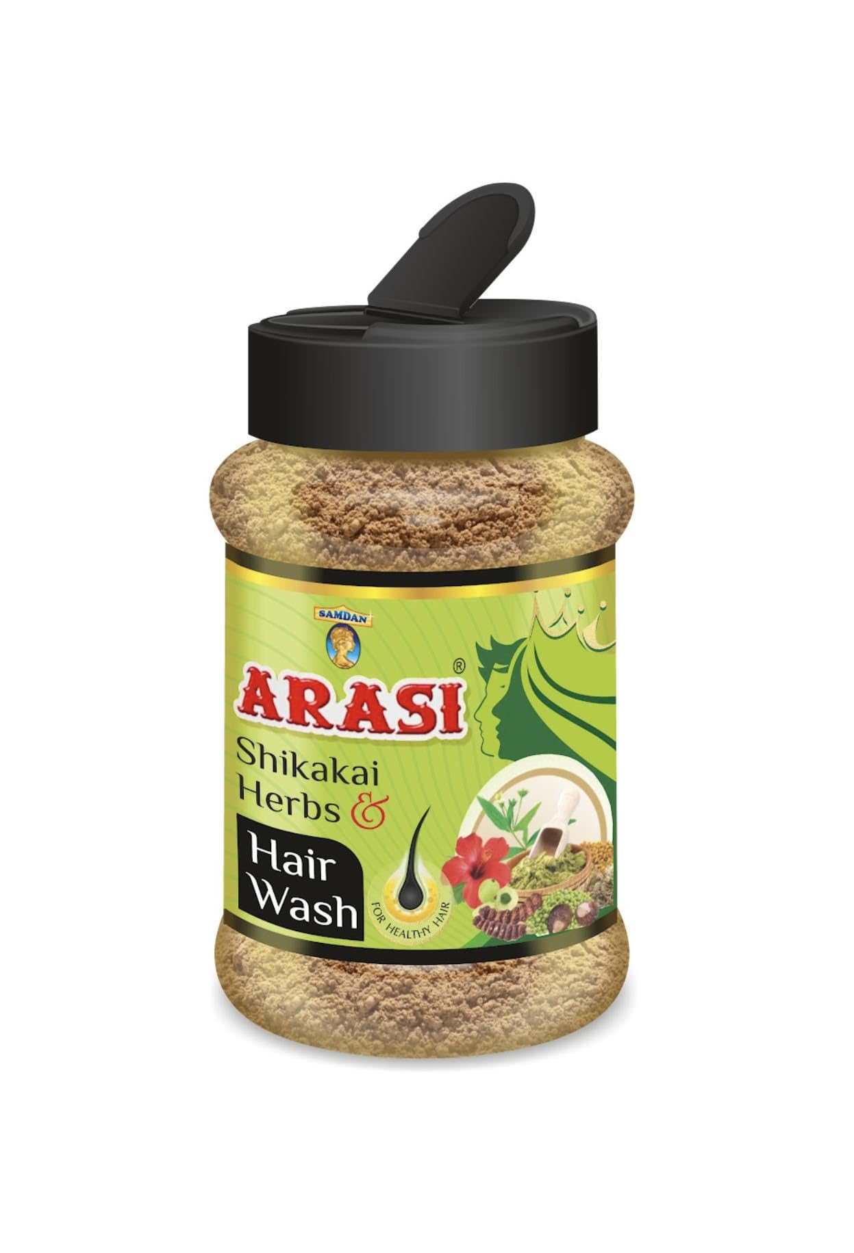 ARASI Herbal Hair Wash Powder- Natural Shampoo Powder(With Goodness of 15 Herbs) (200 g)