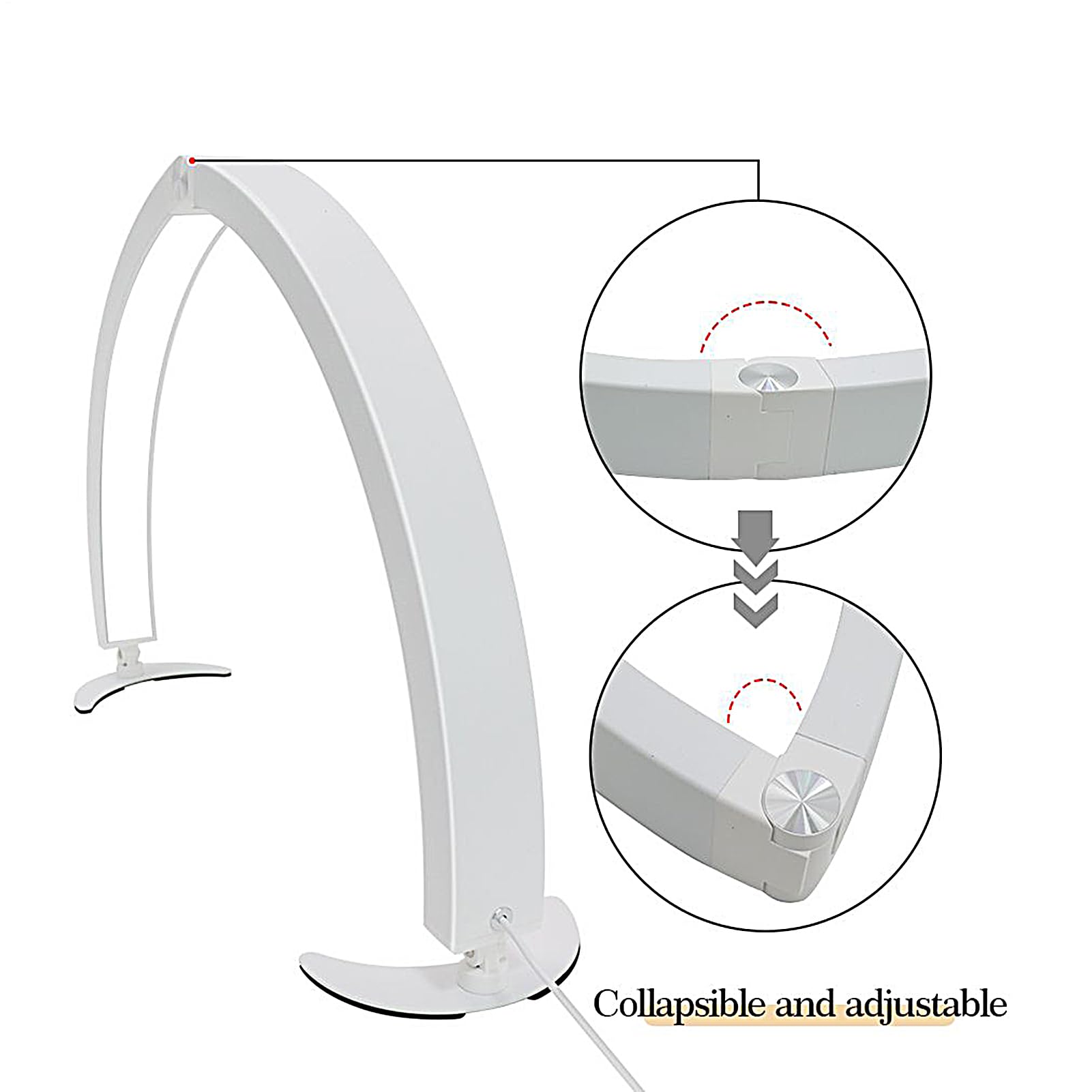Genérico Luz de Mesa para Uñas Ajustable 40W | Lámpara de Uñas Forma Media Luna para Amiga Esposa Hermana Hija en Hogar Viajes Interior Exterior