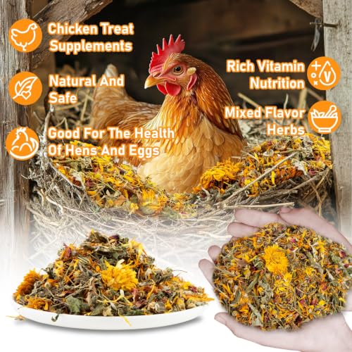 Image of MAQIHAN 10oz Chicken Nesting Herbs - Dried Herbs Supplement for Laying Hens
