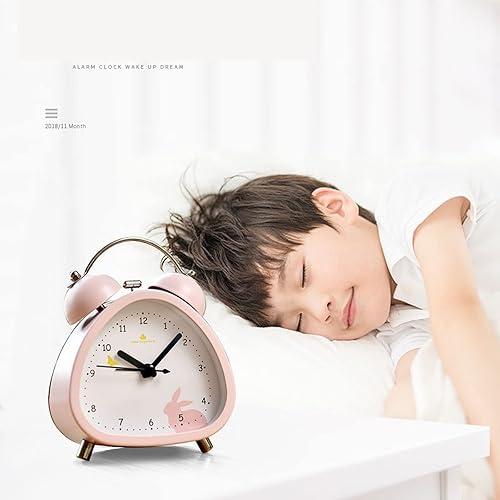 Miniatura 4 de Alarm Clock Bedroom 5 inch Alarm Clock, Analog Desk Clock Cartoon Silent Non Ticking, Backlight, Battery Operated for Bedroom Table Clock Bedside