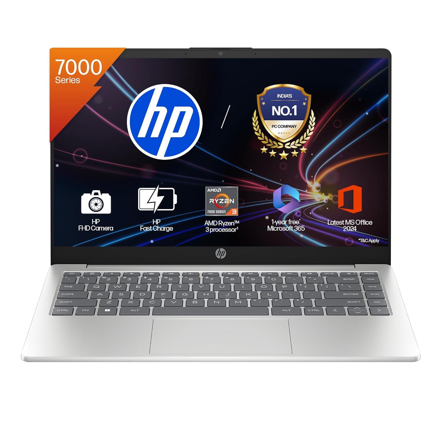 HP 15, AMD Ryzen 3 7320U (8GB DDR4, 512GB SSD) FHD, Anti-Glare, Micro-Edge, 15.6''/39.6cm, Win11, M365 Basic(1yr)* Office24, Silver, 1.59kg, fc0500AU, FHD Camera w/Privacy Shutter Laptop-image-11